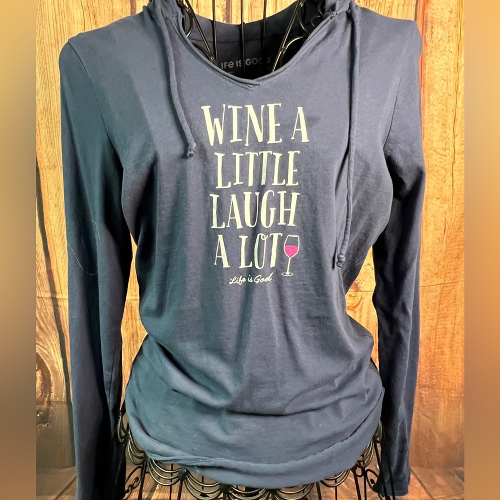 ❤️2 for 20. Life is good Long sleeve hoodie T shirt size S